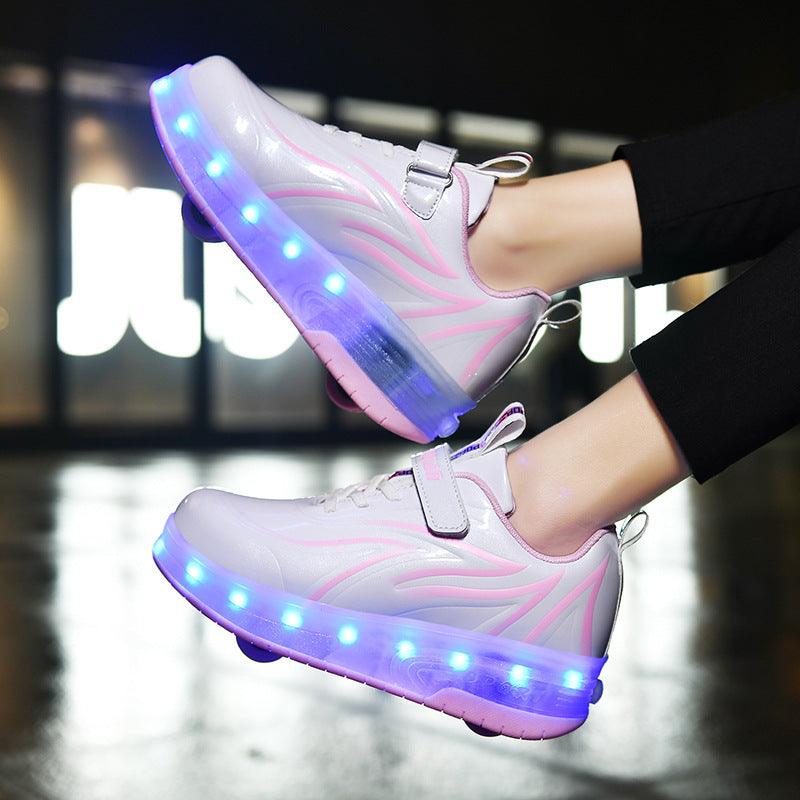 Foreign Trade Skating Shoes Wholesale And Wholesale On Behalf Of Men, Women And Children Adult Blast Walking Shoes Single Wheel Led Colorful Lights Manufacturers - Nioor