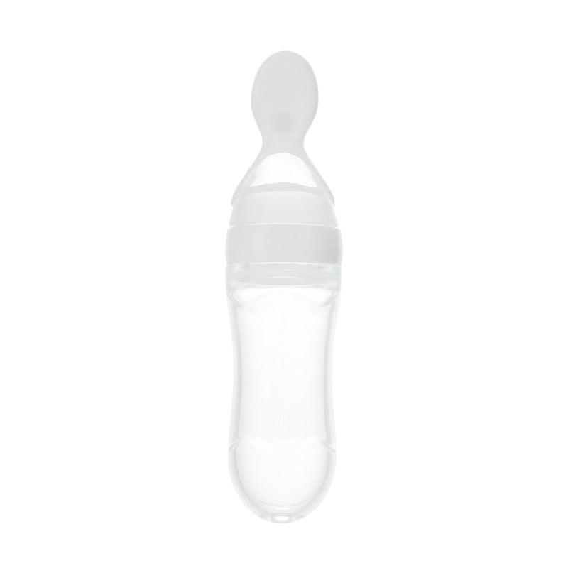 Safe Newborn Baby Feeding Bottle Toddler Silicone Squeeze Feeding Spoon Milk Bottle Baby Training Feeder Food Supplement - Nioor