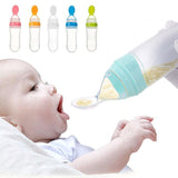 Safe Newborn Baby Feeding Bottle Toddler Silicone Squeeze Feeding Spoon Milk Bottle Baby Training Feeder Food Supplement - Nioor