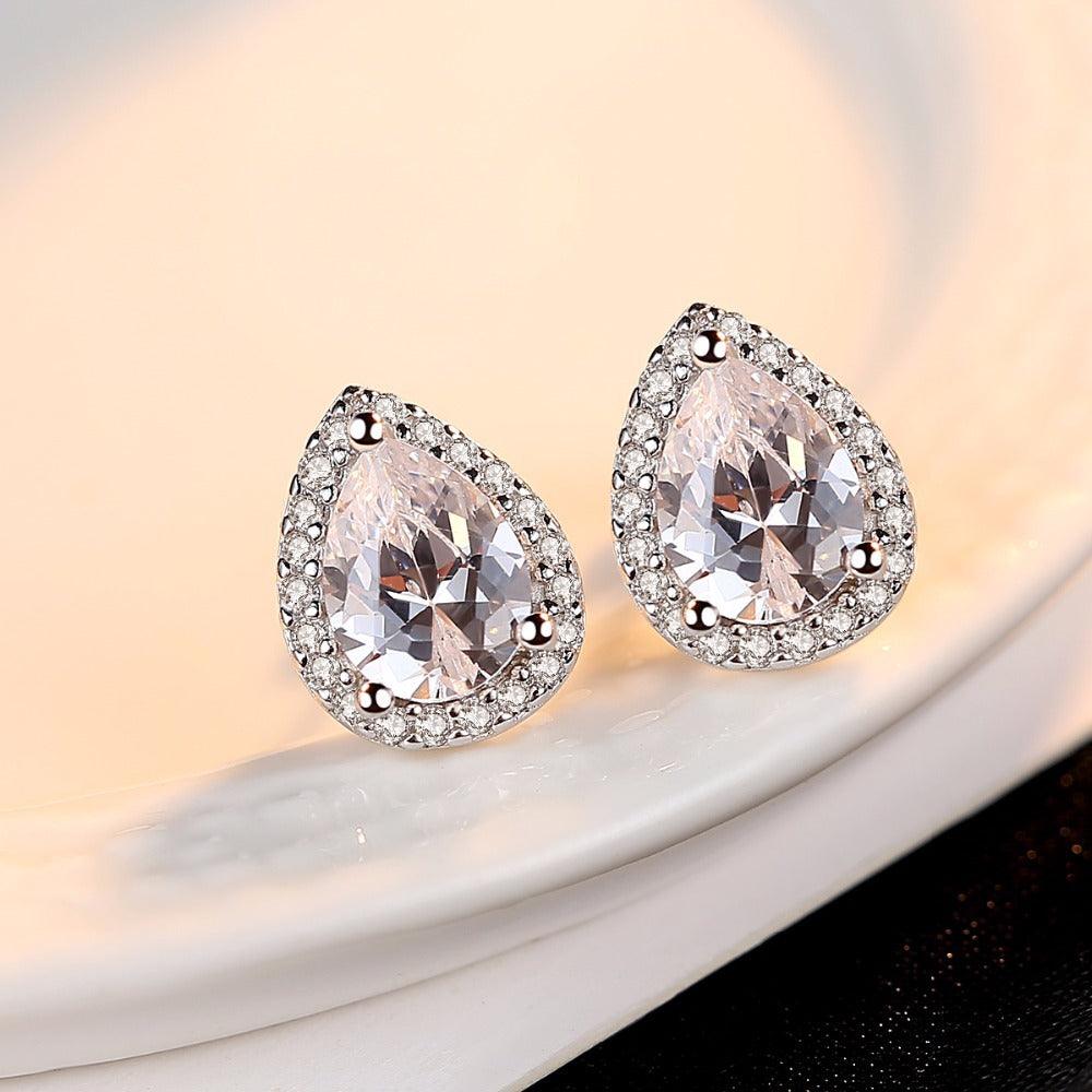 Zhenrong European And American Fashion Wild Classic Drop Pear Shaped Heart And Arrow Earrings Earrings Women - Nioor