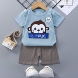 Children'S Short-Sleeved Suit Cotton Baby Summer Baby Clothes