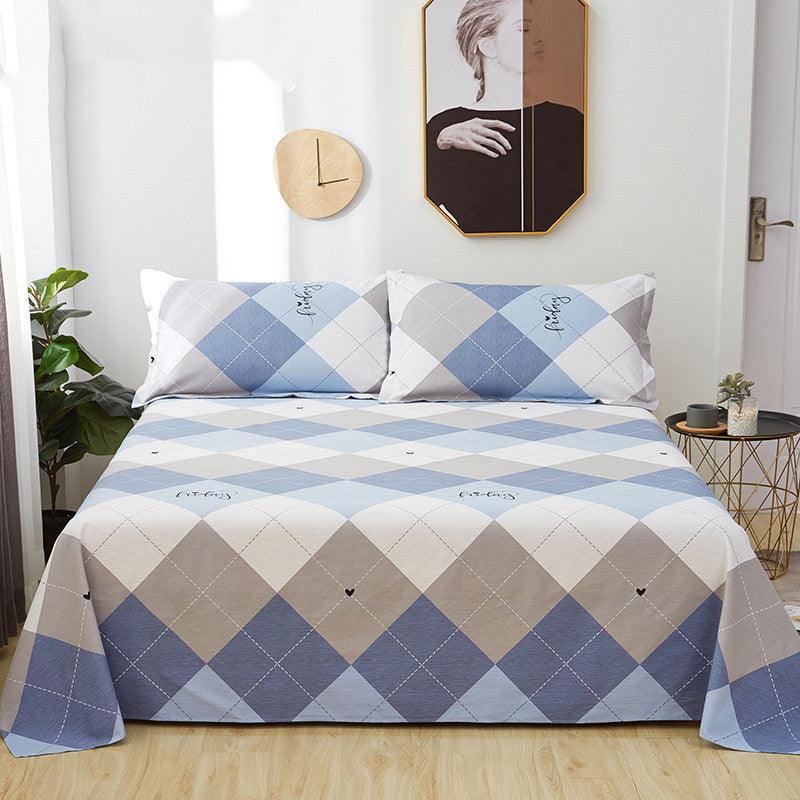 Double 1.5m Cotton Single Bed Sheet Pillowcase - Nioor