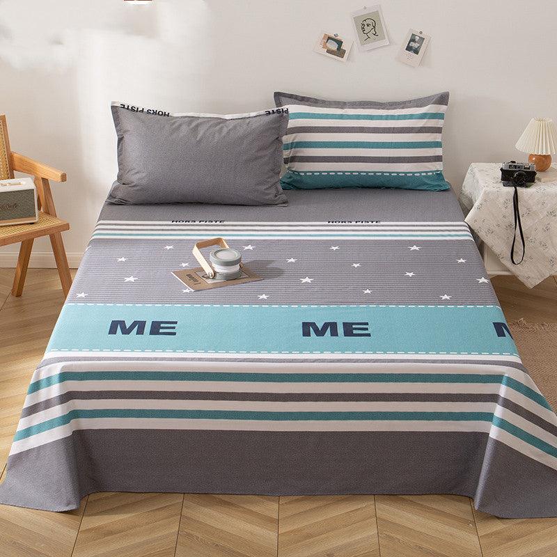 Double 1.5m Cotton Single Bed Sheet Pillowcase - Nioor