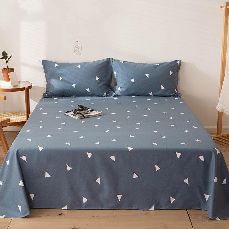 Double 1.5m Cotton Single Bed Sheet Pillowcase - Nioor