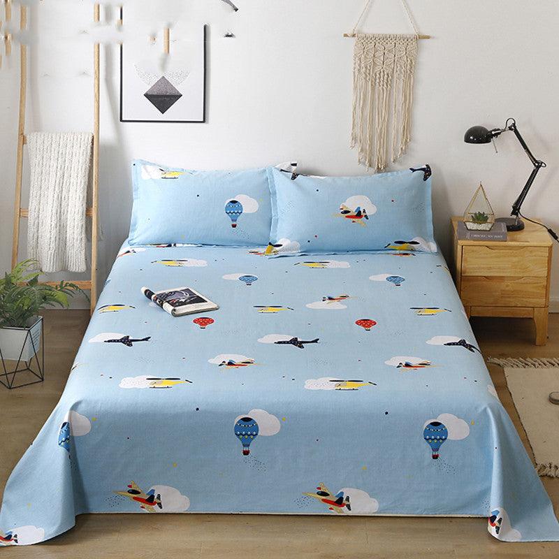 Double 1.5m Cotton Single Bed Sheet Pillowcase - Nioor