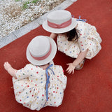 Children's Color Polka Dot Top And Shorts Suit