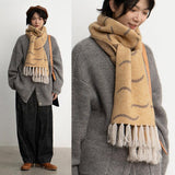 Corn Ginger Zebra Thick Scarf - Nioor