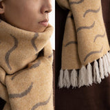 Corn Ginger Zebra Thick Scarf - Nioor