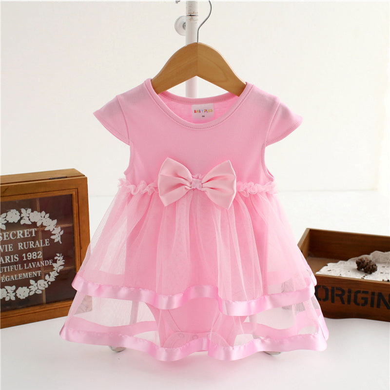 Princess Dress Baby Girl Long Sleeved Cotton Triangle Romper Summer Dress One Piece Dress