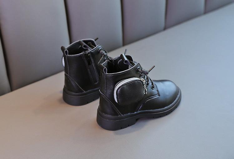 Small Leather Bag New Korean Style Children's Shoes Martin Boots - Nioor