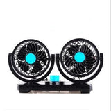 Car Fan Portable Fan Creative Mini Fan 4 double Head 360 Degree Rotary Large Wind Fan - Nioor