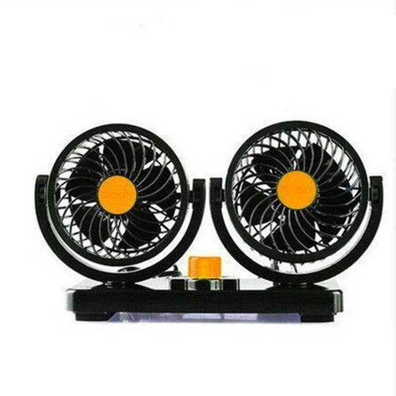 Car Fan Portable Fan Creative Mini Fan 4 double Head 360 Degree Rotary Large Wind Fan - Nioor