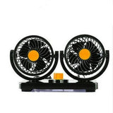 Car Fan Portable Fan Creative Mini Fan 4 double Head 360 Degree Rotary Large Wind Fan - Nioor