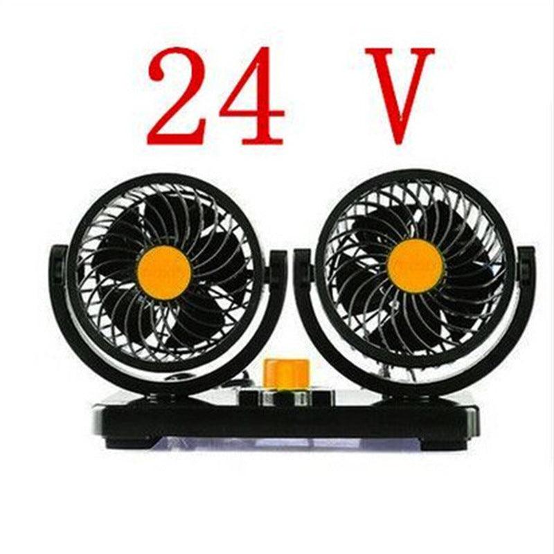 Car Fan Portable Fan Creative Mini Fan 4 double Head 360 Degree Rotary Large Wind Fan - Nioor