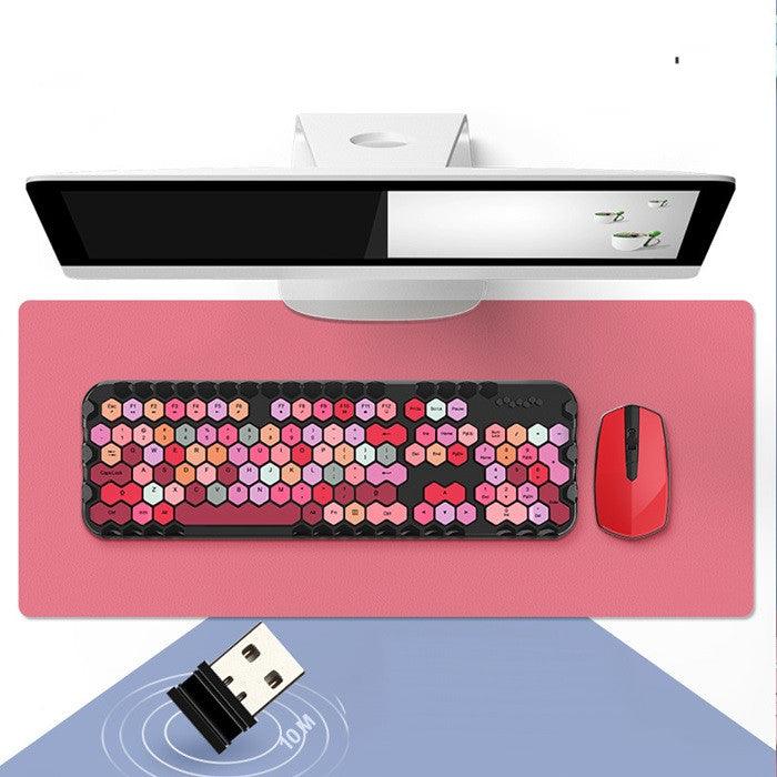 Girl Heart Wireless Keyboard And Mouse Set Mini Keyboard - Nioor