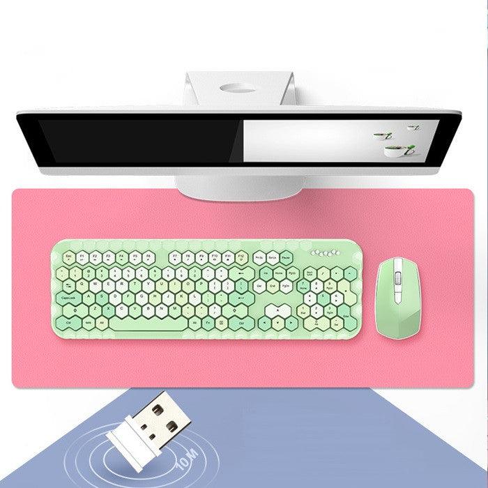 Girl Heart Wireless Keyboard And Mouse Set Mini Keyboard - Nioor