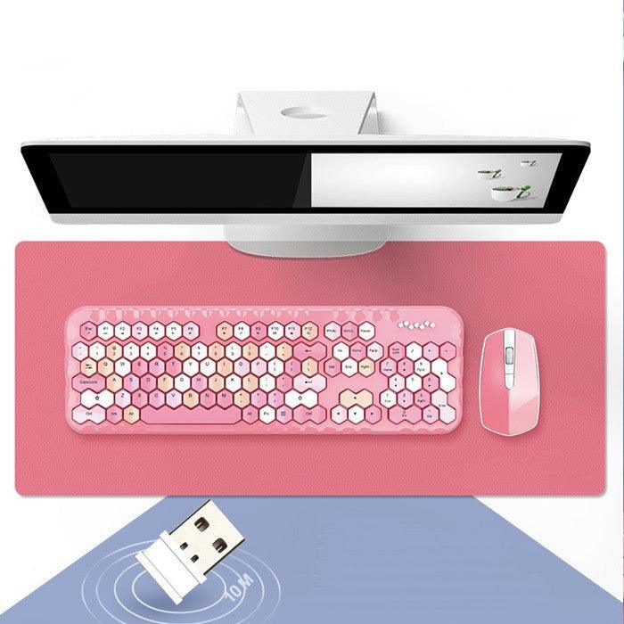 Girl Heart Wireless Keyboard And Mouse Set Mini Keyboard - Nioor