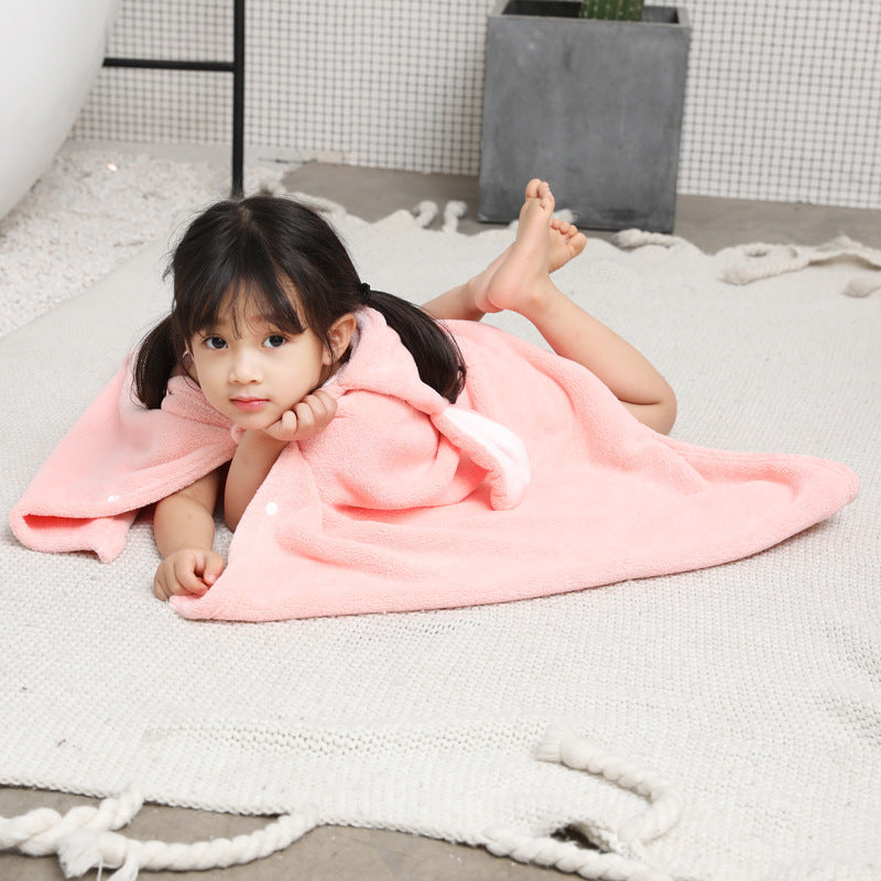 Children's Bathrobe, Coral Fleece Hooded Cloak, Air-conditioning Blanket