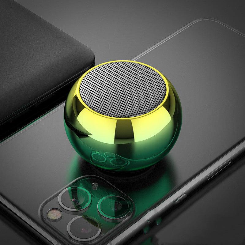 M3 Colorful Wireless Speakers 3D Mini Electroplating Round Steel Cannon Blue tooth Speaker Radio Support U Disk Subwoofer - Nioor