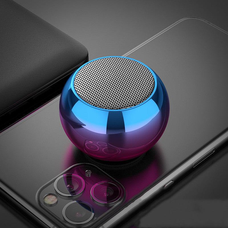 M3 Colorful Wireless Speakers 3D Mini Electroplating Round Steel Cannon Blue tooth Speaker Radio Support U Disk Subwoofer - Nioor