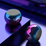 M3 Colorful Wireless Speakers 3D Mini Electroplating Round Steel Cannon Blue tooth Speaker Radio Support U Disk Subwoofer - Nioor