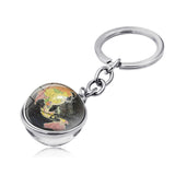 Vintage World Map Time Gem Keychain