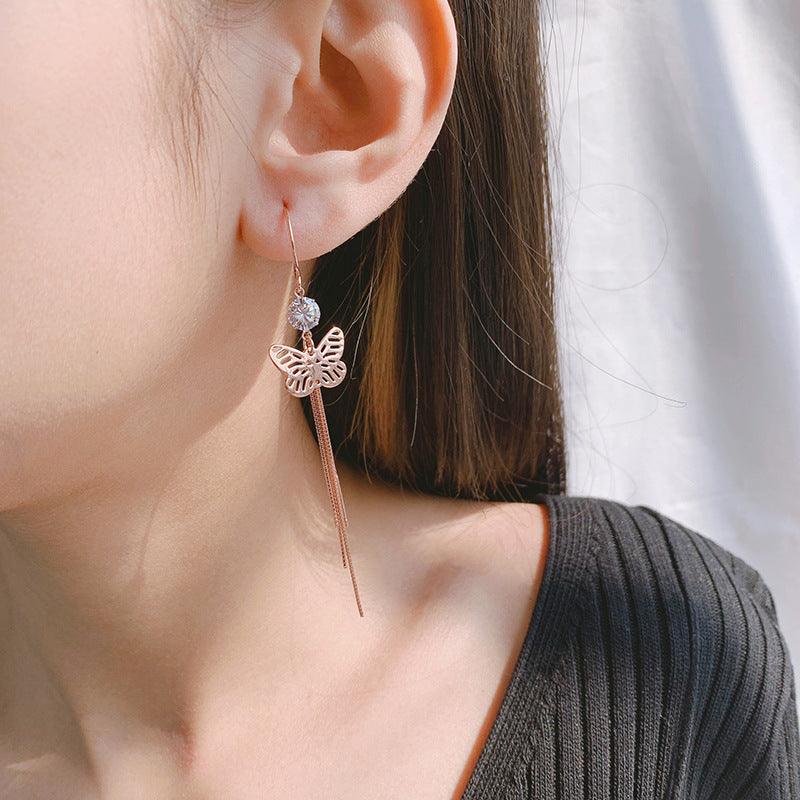 Silver Earrings Ear Line 925 Earrings Simple Ins Earrings - Nioor