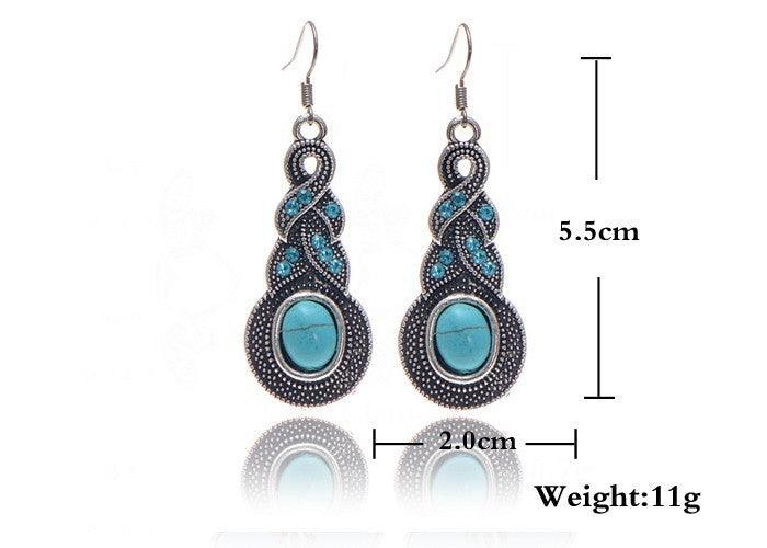 Turquoise necklace earrings - Nioor