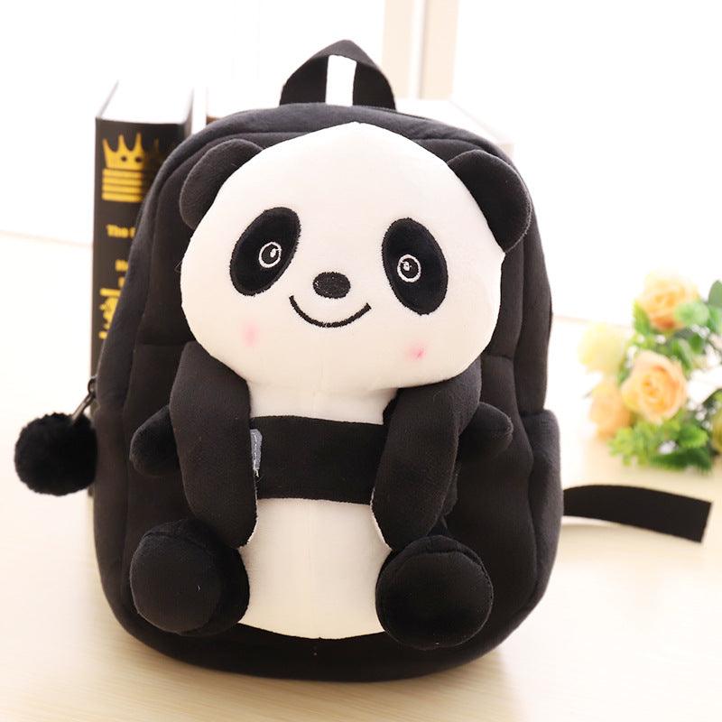 Cartoon panda plush children's school bag - Nioor