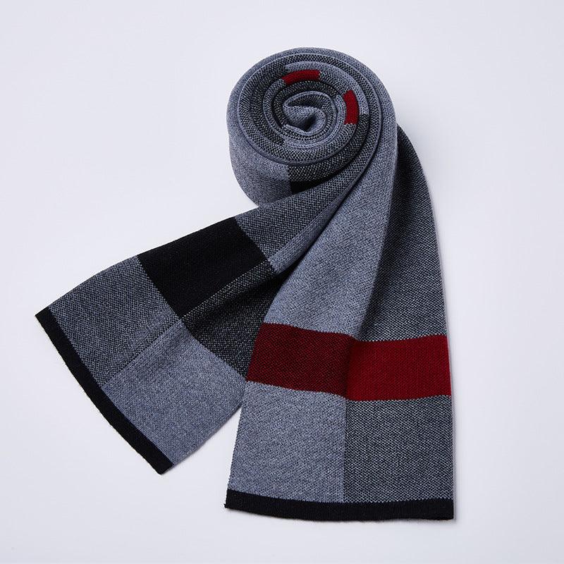 Plaid knitted wool scarf - Nioor