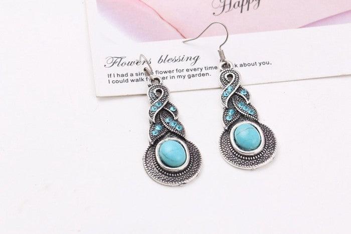 Turquoise necklace earrings - Nioor