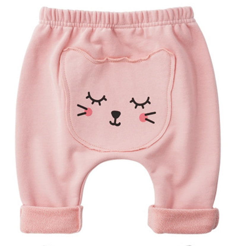 Cartoon patch baby pants