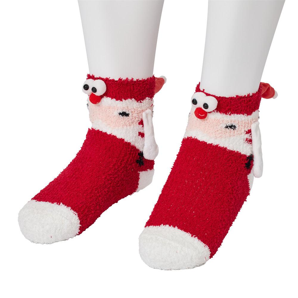 Mid Tube Christmas Couple Socks - Nioor