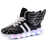 Rechargeable wings glitter sneakers - Nioor