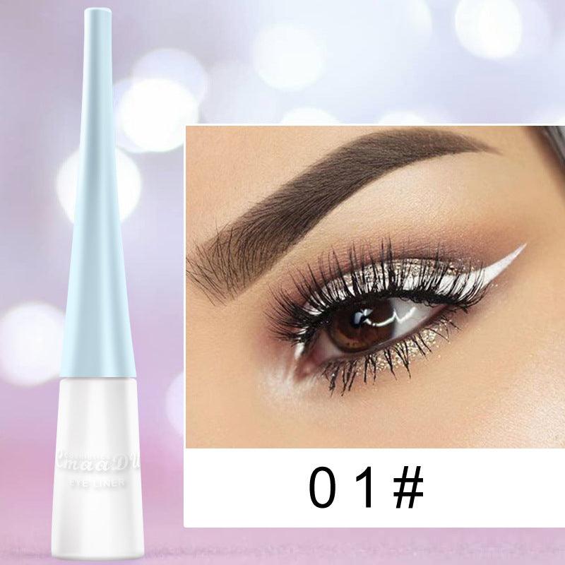 17 Color Liquid Eyeliner Matte Quick-Drying Color Eyeliner Lasting Non-Blooming Matte Glitter Eyeliner - Nioor