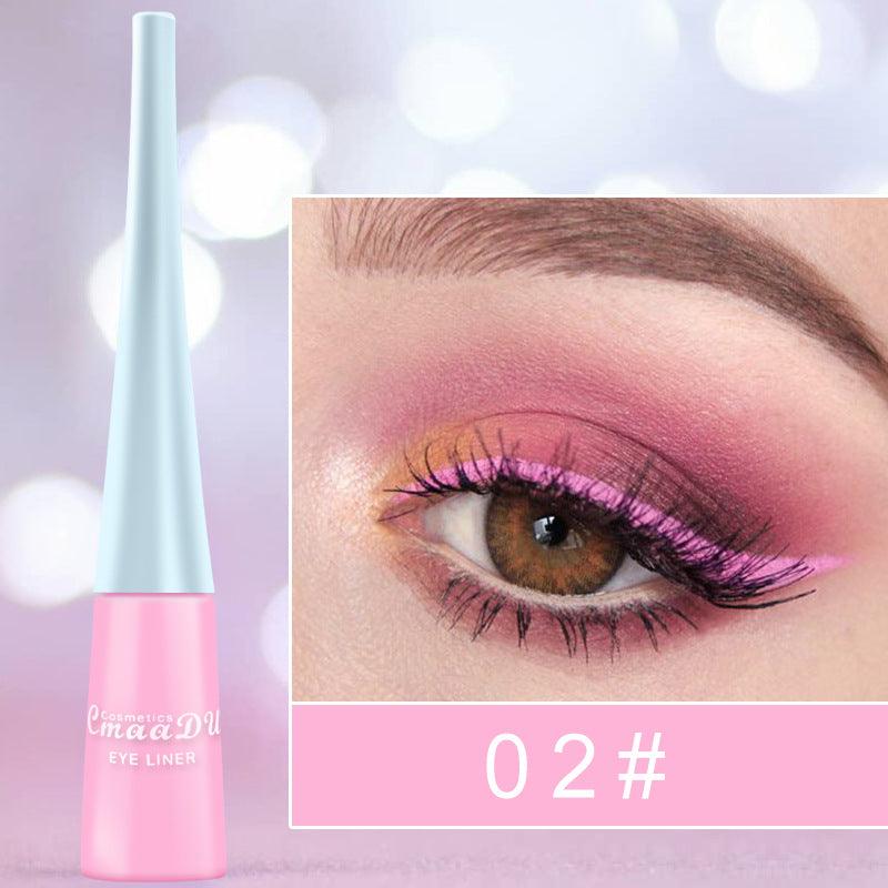 17 Color Liquid Eyeliner Matte Quick-Drying Color Eyeliner Lasting Non-Blooming Matte Glitter Eyeliner - Nioor