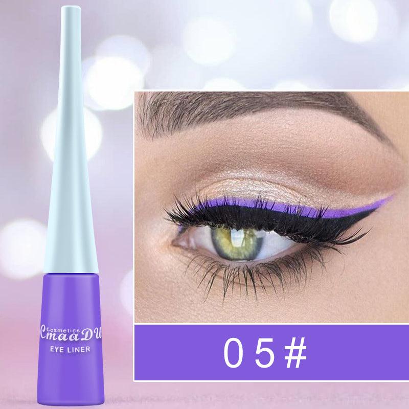 17 Color Liquid Eyeliner Matte Quick-Drying Color Eyeliner Lasting Non-Blooming Matte Glitter Eyeliner - Nioor