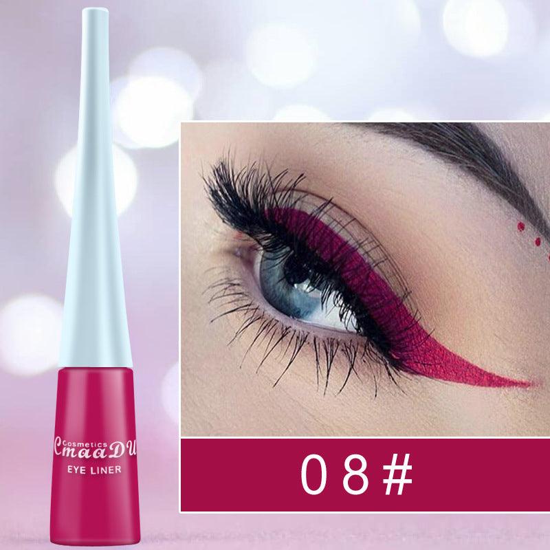 17 Color Liquid Eyeliner Matte Quick-Drying Color Eyeliner Lasting Non-Blooming Matte Glitter Eyeliner - Nioor