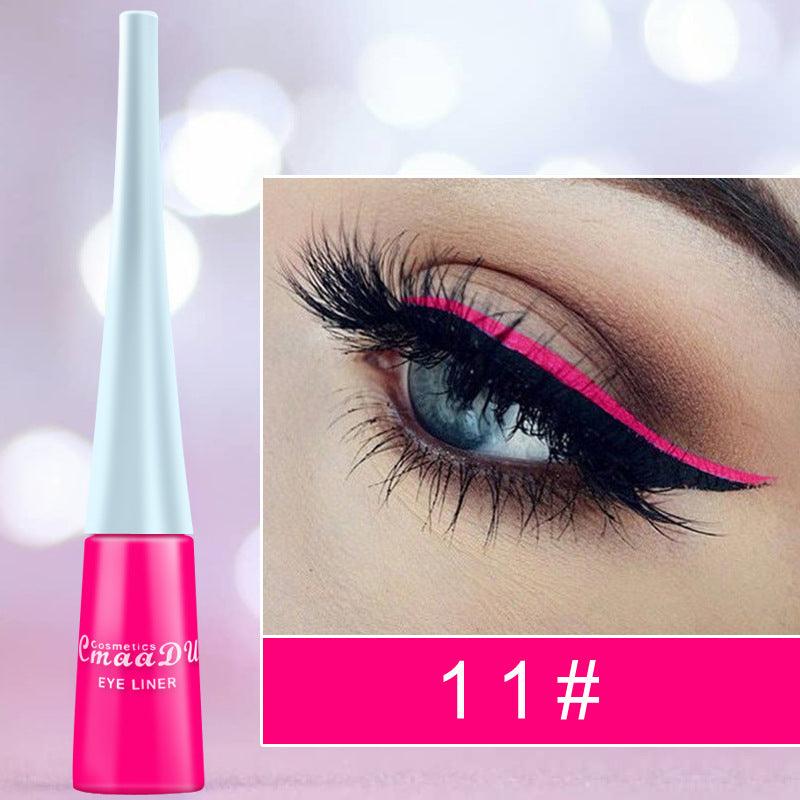 17 Color Liquid Eyeliner Matte Quick-Drying Color Eyeliner Lasting Non-Blooming Matte Glitter Eyeliner - Nioor