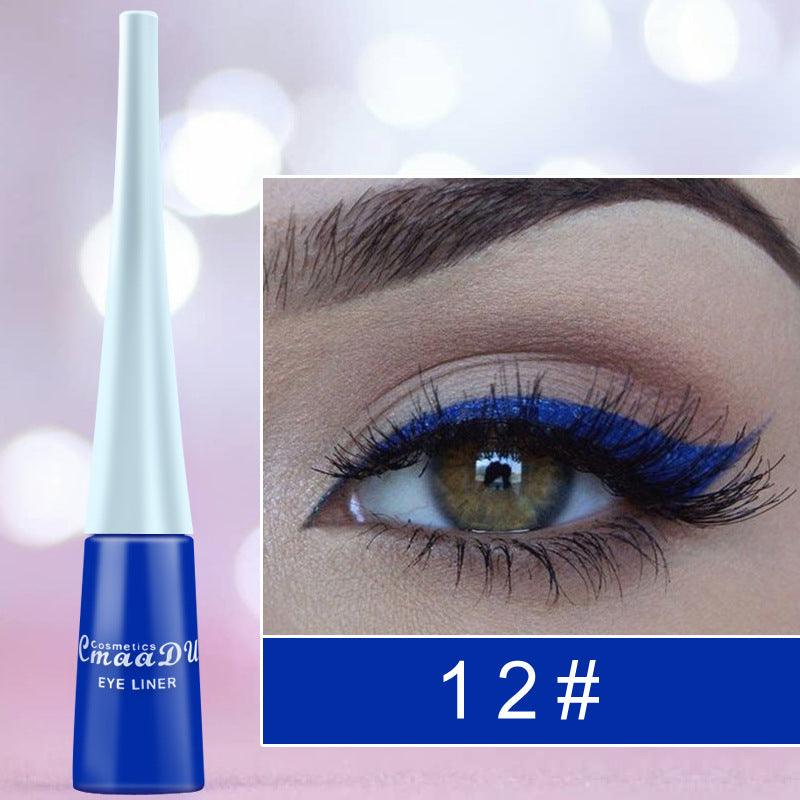 17 Color Liquid Eyeliner Matte Quick-Drying Color Eyeliner Lasting Non-Blooming Matte Glitter Eyeliner - Nioor