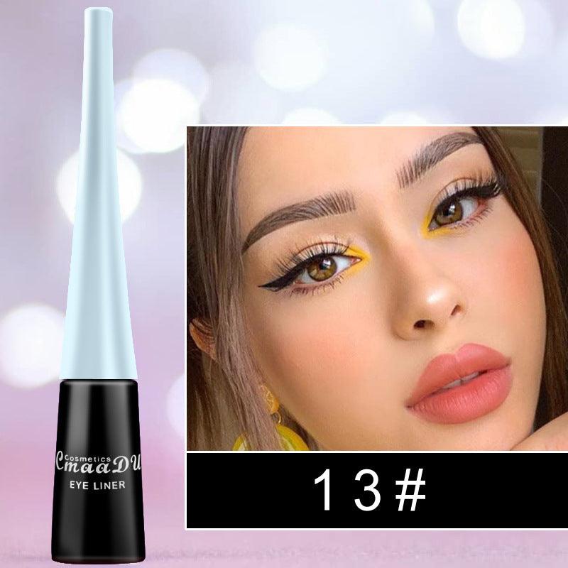 17 Color Liquid Eyeliner Matte Quick-Drying Color Eyeliner Lasting Non-Blooming Matte Glitter Eyeliner - Nioor