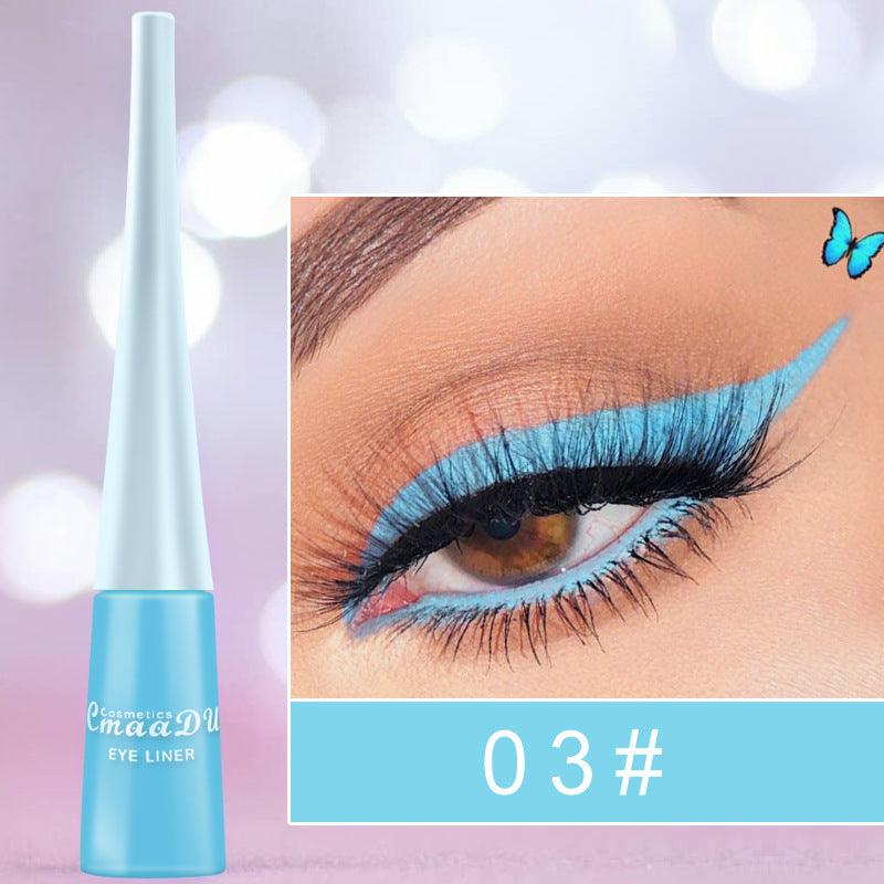 17 Color Liquid Eyeliner Matte Quick-Drying Color Eyeliner Lasting Non-Blooming Matte Glitter Eyeliner - Nioor