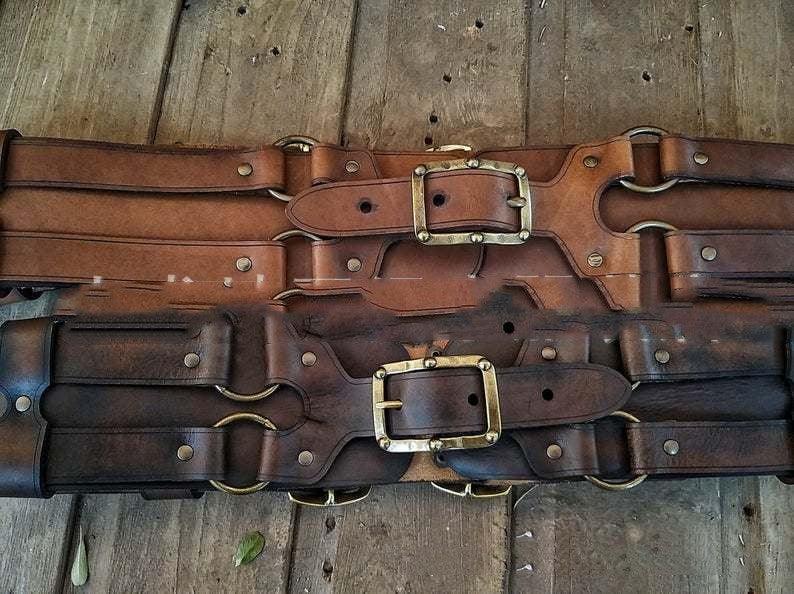 Medieval Punk Retro Men's And Women's Square Buckle Belt - Nioor