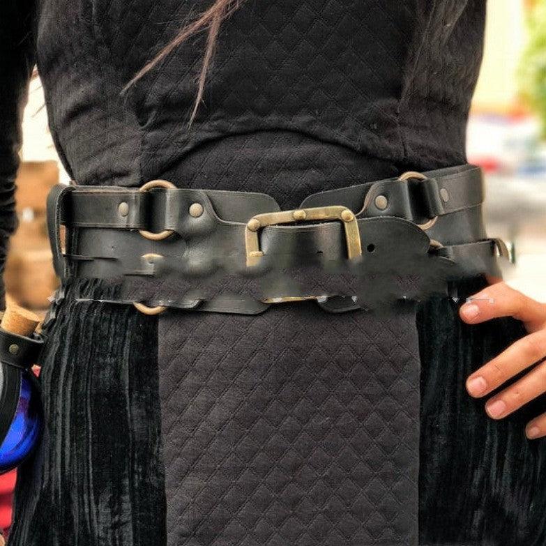 Medieval Punk Retro Men's And Women's Square Buckle Belt - Nioor