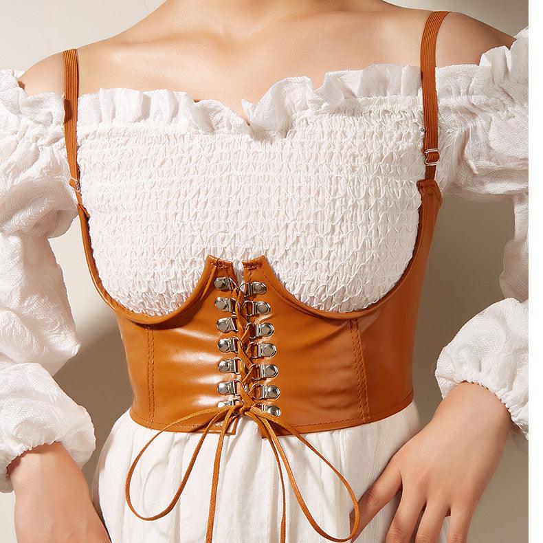 French Style European And American Fried Street Dark Girl Wrapped Chest Strap Waist Seal - Nioor