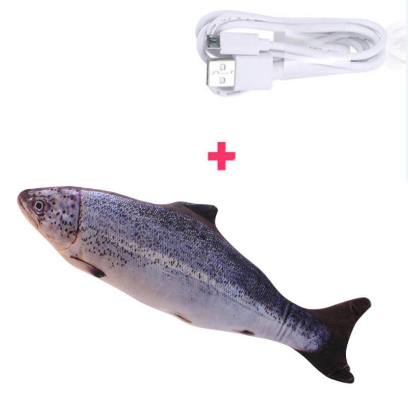 Electric Funny Cat Simulation Fish Beating Usb Jumping Cat Toy - Nioor