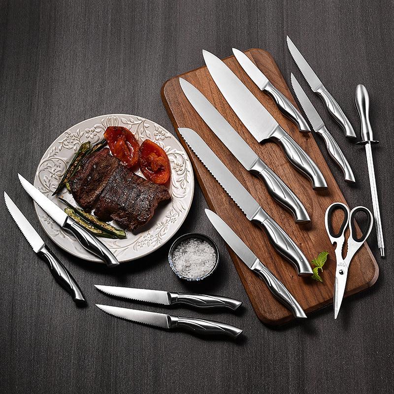 13-piece Stainless Steel Hollow Handle Kitchen Knife Set - Nioor