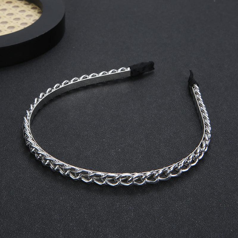 Thick Chain Hair-hoop Women's Metal Hair Band Handmade Winding Headdress Exquisite Hair Accessories Wholesale - Nioor