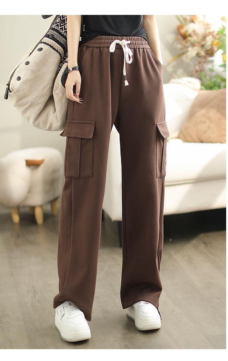 Simple All-match Solid Color Loose Casual Working Pants - Nioor