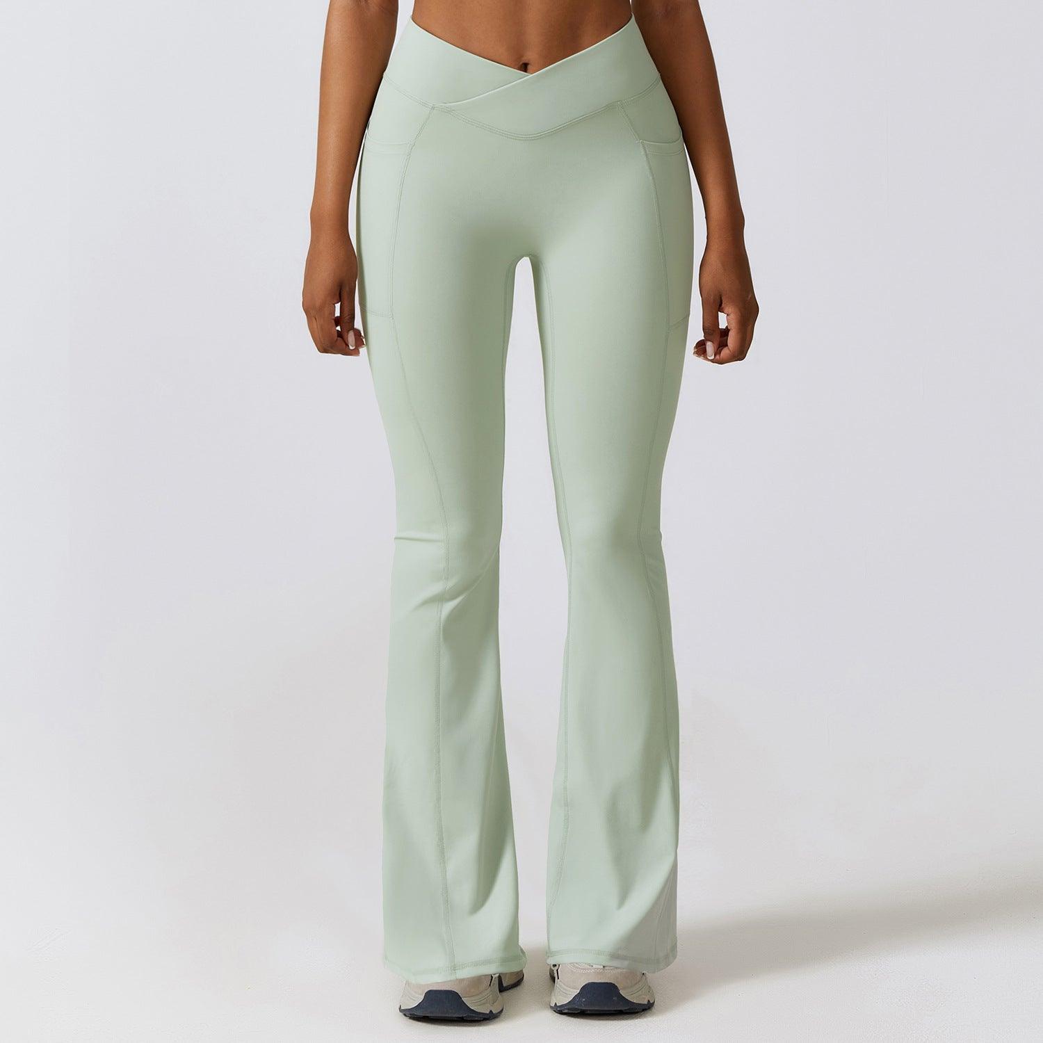 Wide Pants Hip Lifting Yoga Bell-bottom Pants Sports - Nioor